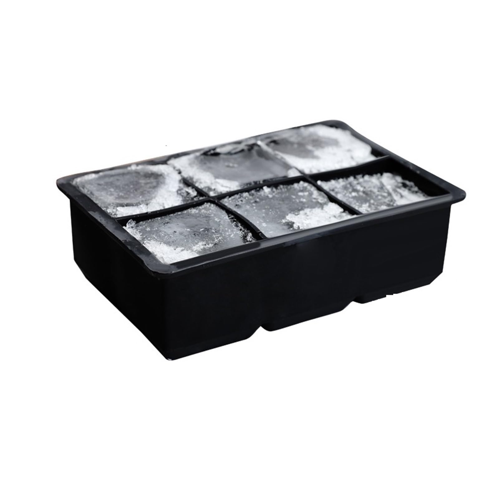 Vassoio per cubetti di Ghiaccio Vassoio per Ghiaccio Grande in Silicone Stampo per Vassoio Quadrato per Uso Alimentare Grande Stampo Fai-da-Te Bar Pub Wine Ice Blocks Maker Model (Color : 6 Grids)