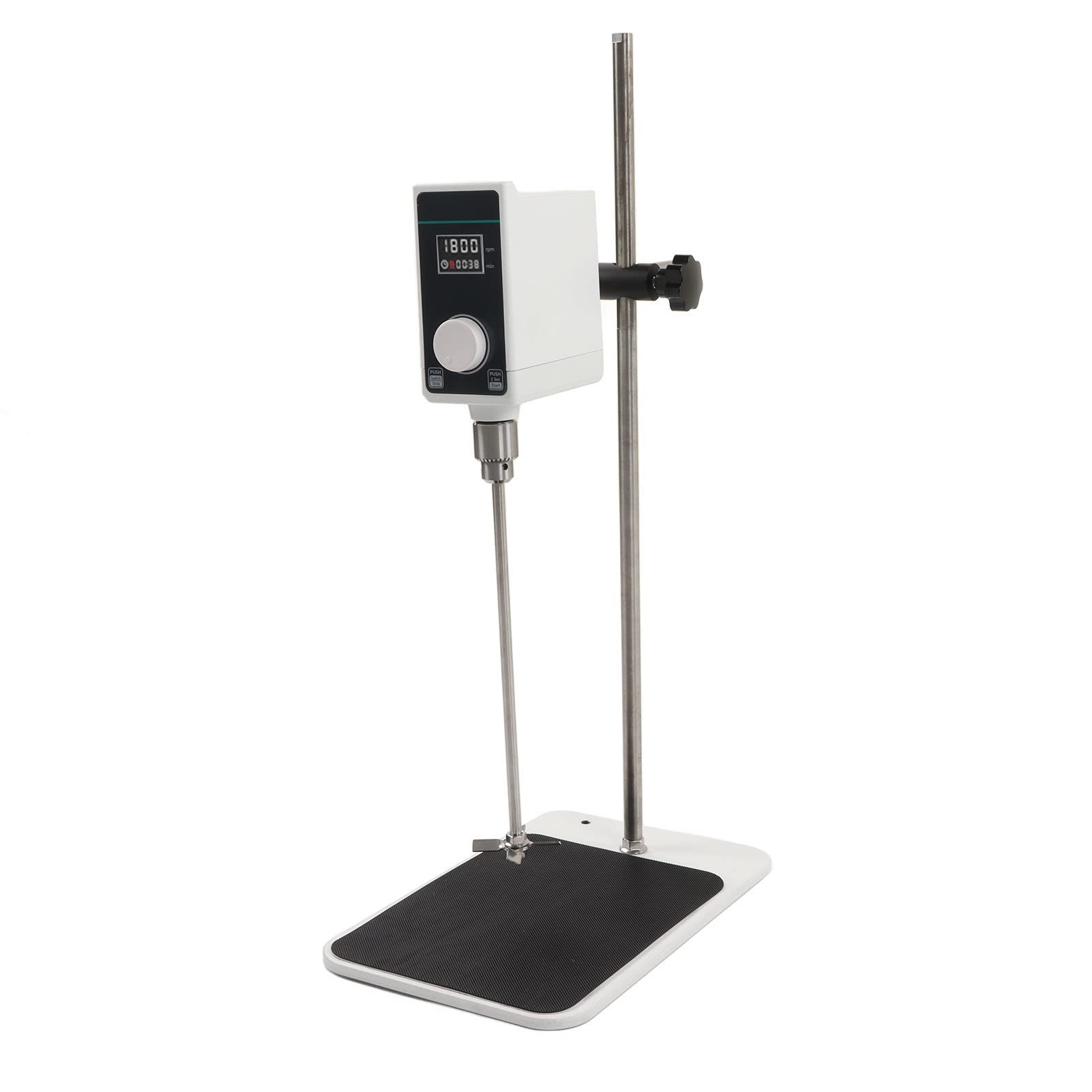 Agitador Mezclador Digital de Sobremesa 100-1500RPM 10L 8000mPas LCD con Parada Automática y Protección contra Sobrecarga para Laboratorio Química Pintura (Enchufe de la UE)