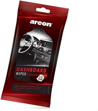 AREON Auto Care I Car Interior Dashboard Cleaner Wipes for Dirt & Dust I 2 x 25 Count