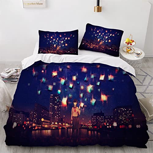 Housse de Couette 200x200抗皱微纤维双人星星床品三件套 - 3