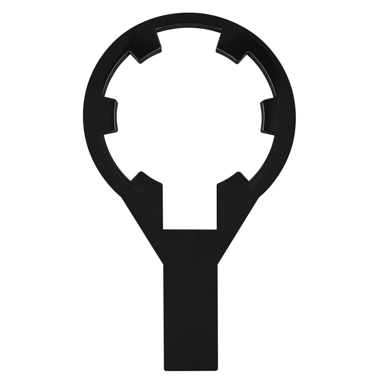 Kaeltsyn Black Pool Chlorinator Wrench Tool With Multi-Notch Head, 12 Inch Lid Removal Opener For Cap Access, Routine Maintenance, And Service Work Chlorinator Cover Opener Service Tool Pool Equipment Access Wrench
