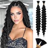 RUWISS 50 cm Deep Wave Crochet Braiding Haare für Bohemian Kunsthaar...