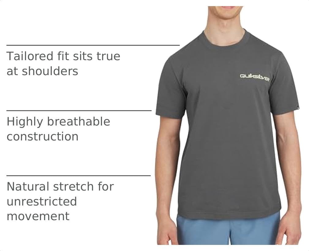 Quiksilver Men's Regular Fit Premium Soft Cotton Tee Short Sleeve T-Shirt image 4