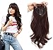 Produktbild LXUE Elegant Lange Body Wave Hair Toppers mit Pony Clip In Crown Hair Pieces für Frauen