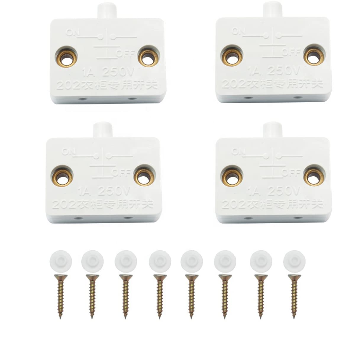 White Wardrobe Touch Switch Cupboard Light Switch Drawer Closable Door