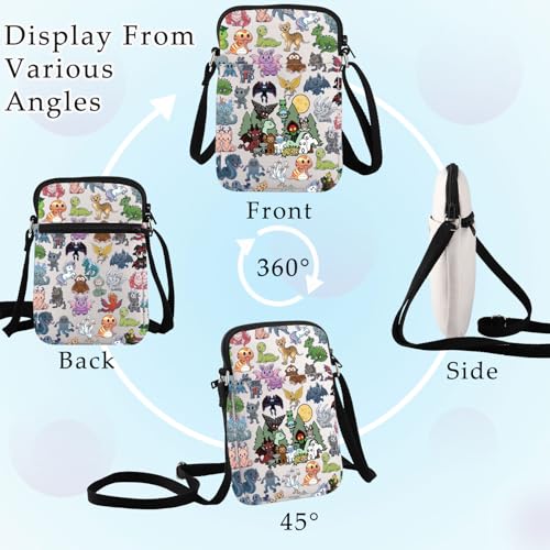 BWWKTOP Mystery Creature Crossbody Bag Paranormal Investigator Gift Cryptozoology Sling Bag Mystery Lover Merch (Mystery-XK B)3