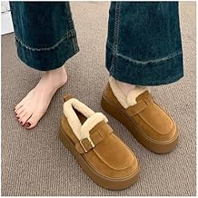 Mini Boots,Ladies Classic Winter Snow Boots,Womens Classic Platform Snow Boots,Shorty-New Winter Warm Fur Lined Anti-Slip Short Ankle Snow BootsBrown,EUR40-41