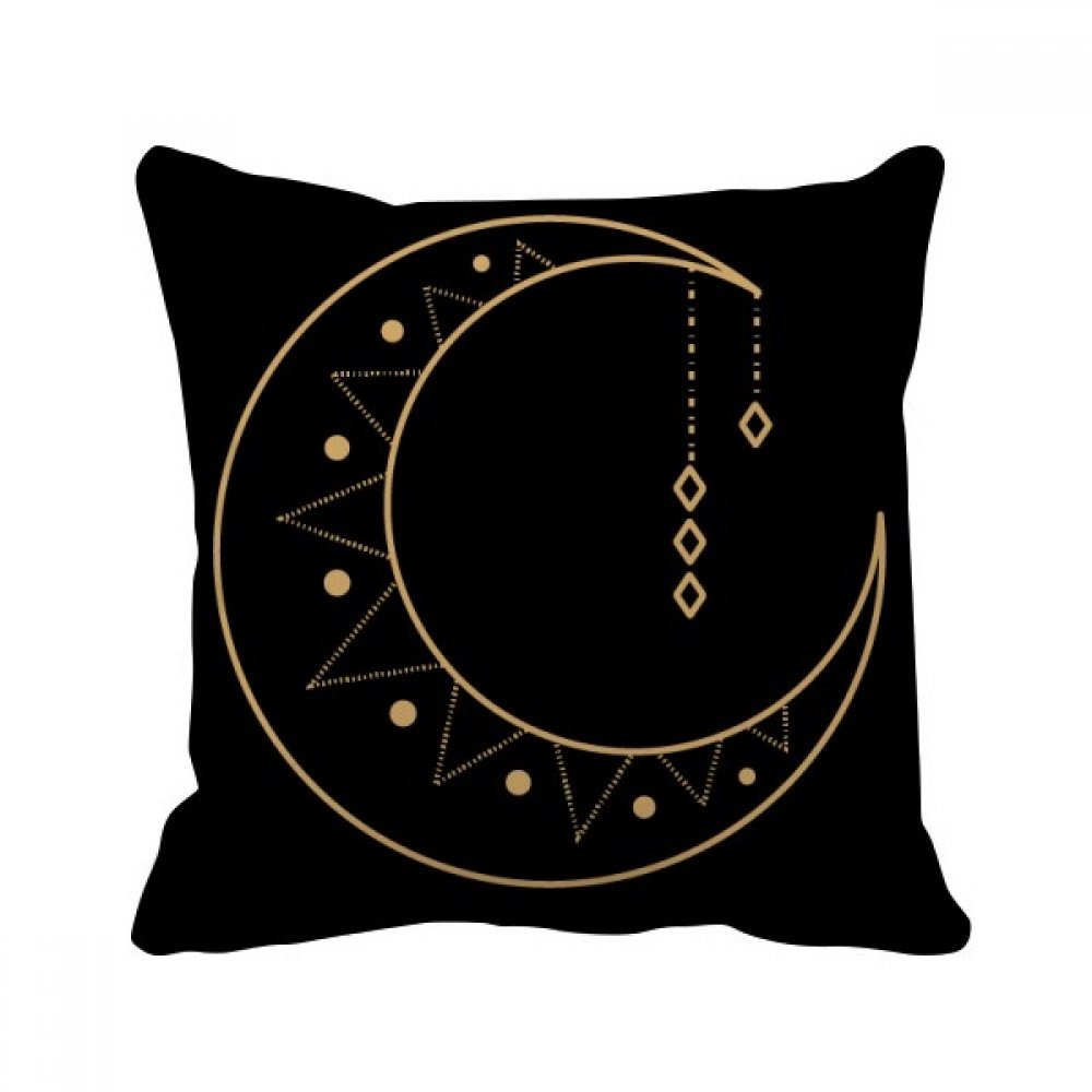 Coussin décoration maison motif lune étoile soleil et totem multicolore 40cm