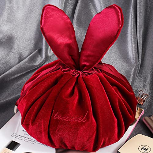 Sac à cosmétiques ronds soft avec cordon de rangement rapide - 4