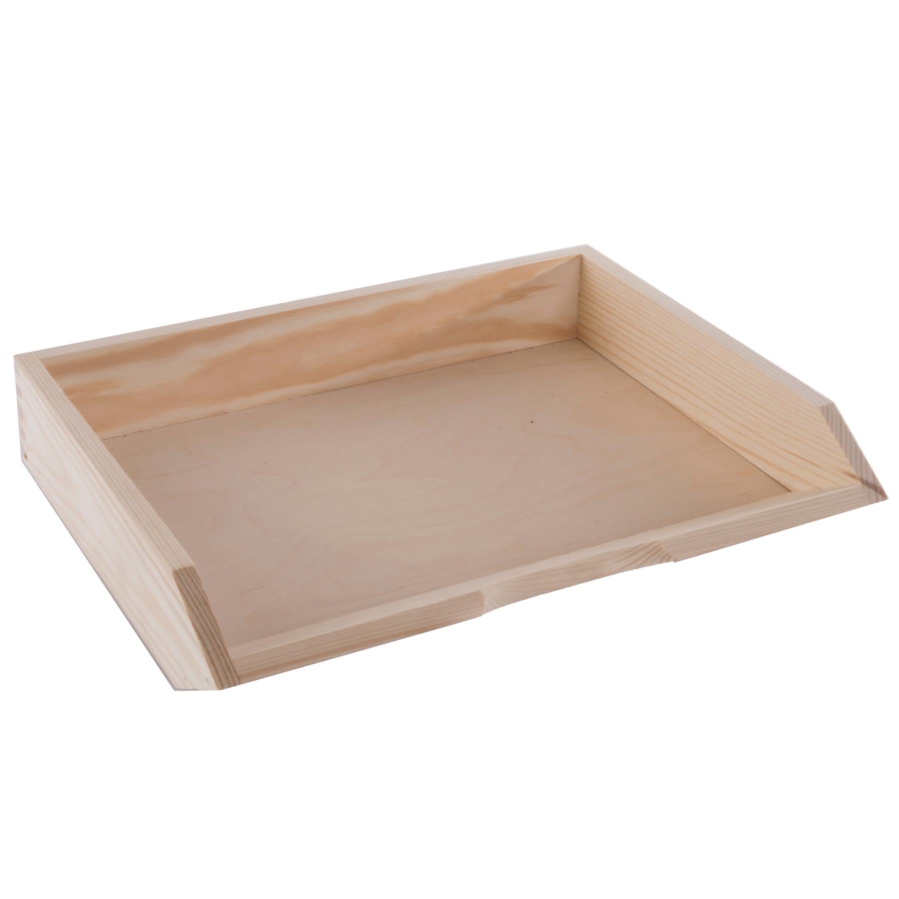 WooDeeDoo Stackable Wooden Letter Tray Horizontal A4 Paper Sorter Document Holder Desk Organiser Stationery Storage Magazine Rack for Home or Office