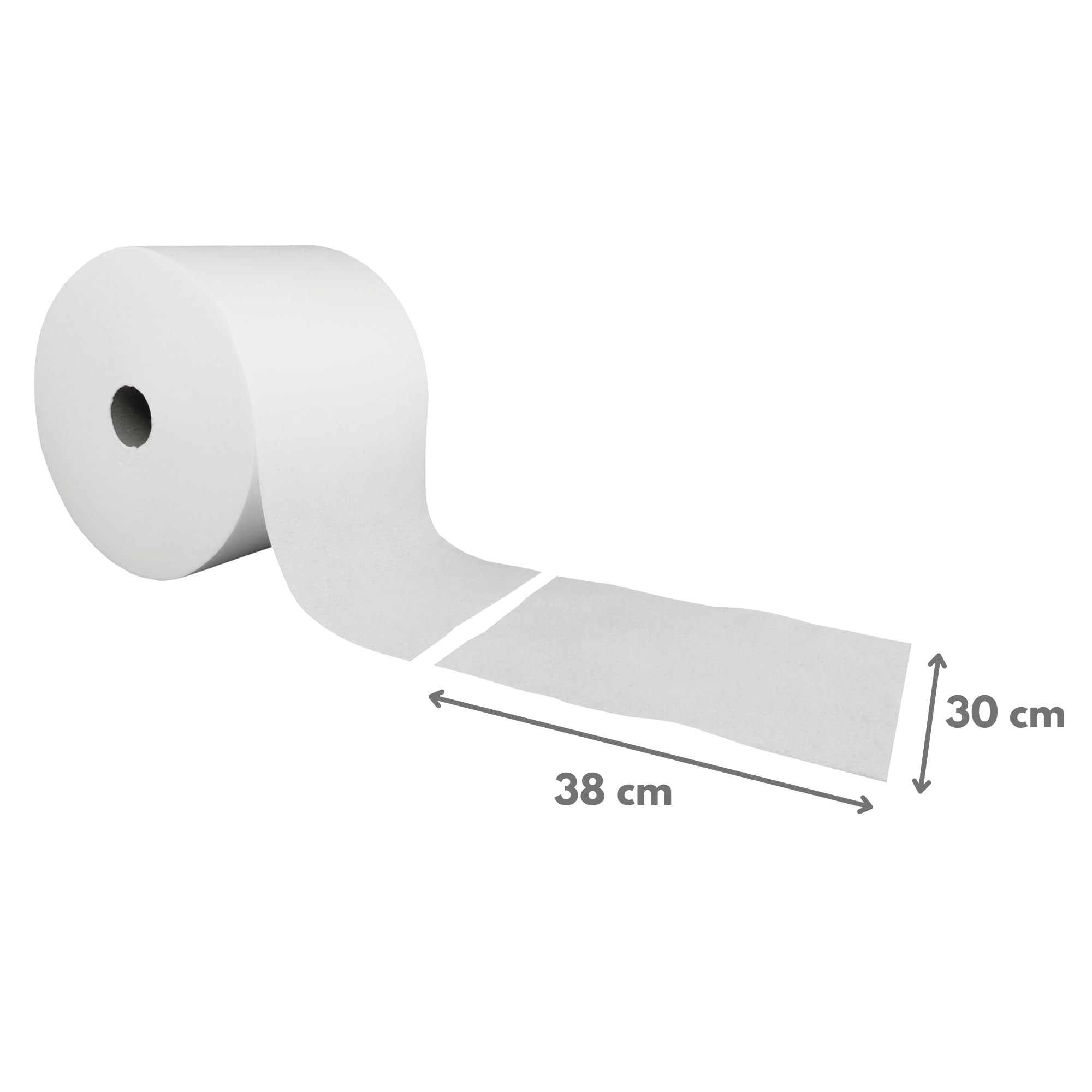 Brotex® Airlaid Wischtücher auf Rolle, 700 Blatt, 30cm breit, 90% Zellstoff | Hochvoluminöse Profi-Tücher, extrem saugstark, formstabil, fusselarm, lösungsmittelresistent und lebensmittelunbedenklich