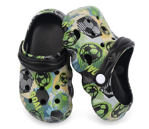 Image of INMINPIN Kids Cute Clogs Cartoon Garden Shoes Boys Girls Slides Slippers Indoor Outdoor Children Water Shower Beach Pool Sandals