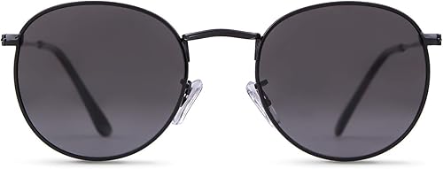 GIFIORE Gafas de sol redondas pequeñas polarizadas para mujeres y hombres, clásicas retro vintage UV400