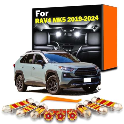 Kit de luces LED para parasol y techo RAV4 MK5 2019-2024 bombillas interiores mapa