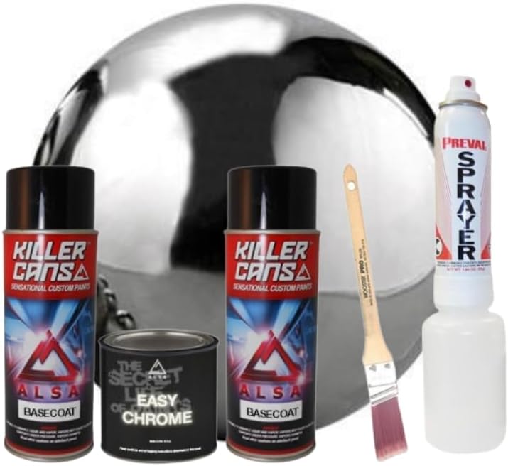 Genuine Alsa Brush and Spray Kit Easy Chrome Chrome Paint