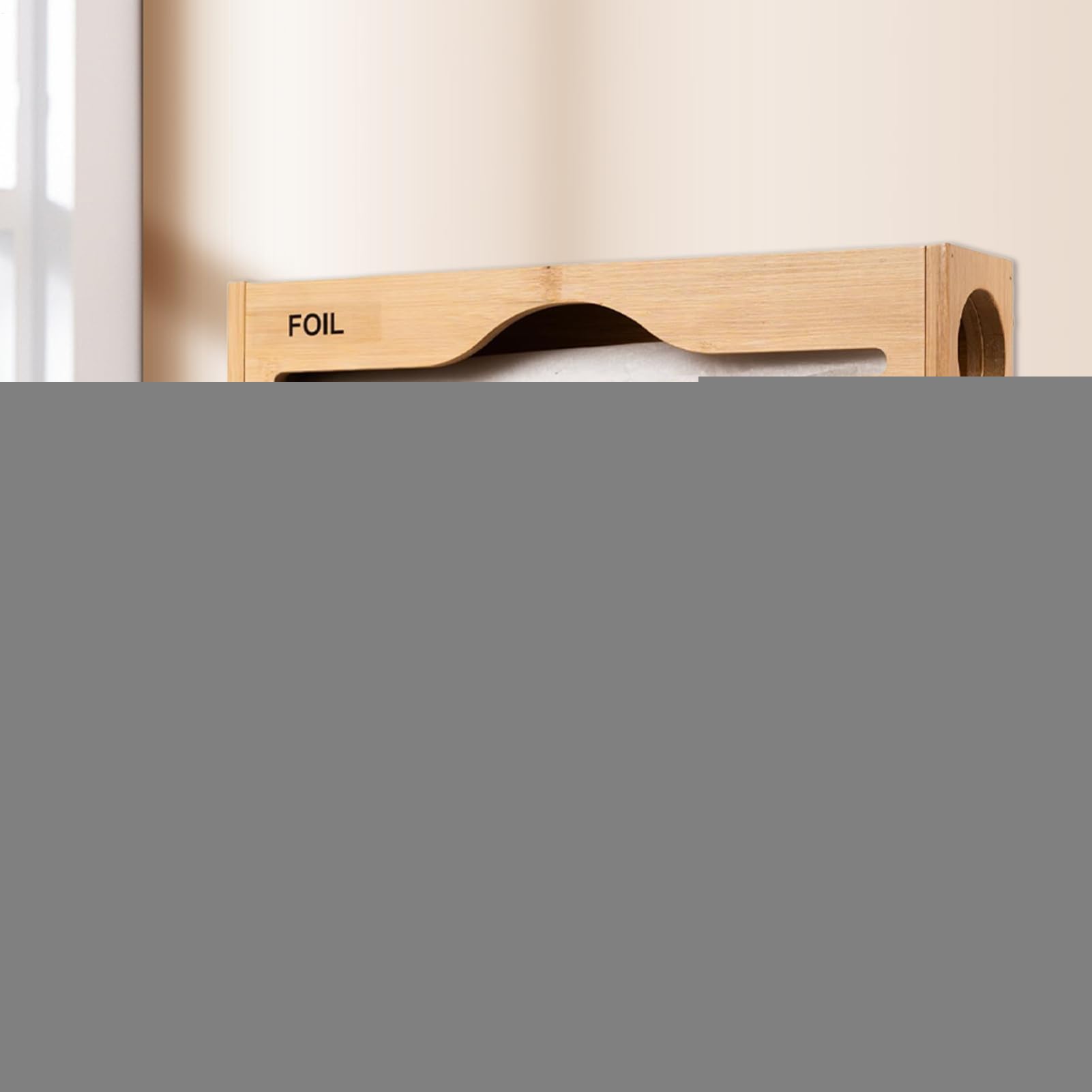 Dispenser di pellicola da cucina | Organizer per fogli di alluminio e tele cerate, multifunzionale, per cucina, frigorifero