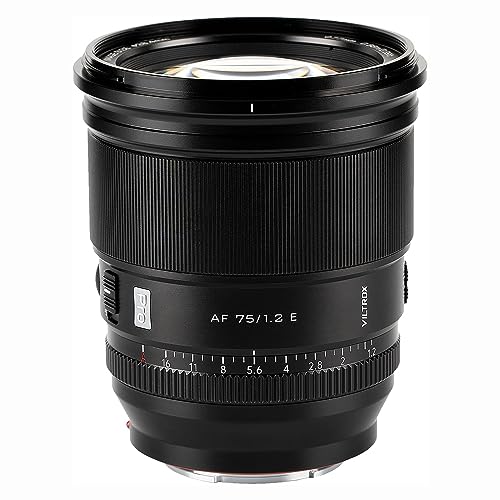 Image of VILTROX 75mm f /1.2 F1.2 Pro E-Mount Ultra Wide Angle Autofocus APS-C Prime Lens for Sony E-Mount Camera A6600 A6500 A6300 A6000 A6400 A6100 A5100 A7 A7R A7C A7II A7RII A7SIII A7III A7RIII A7RIV A9