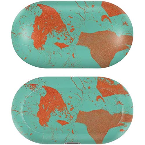 Skinit Decal Audio Skin Compatible with Samsung Galaxy Buds+ - Officially Licensed Skinit Originally Designed Turquoise and Orange Marble Design