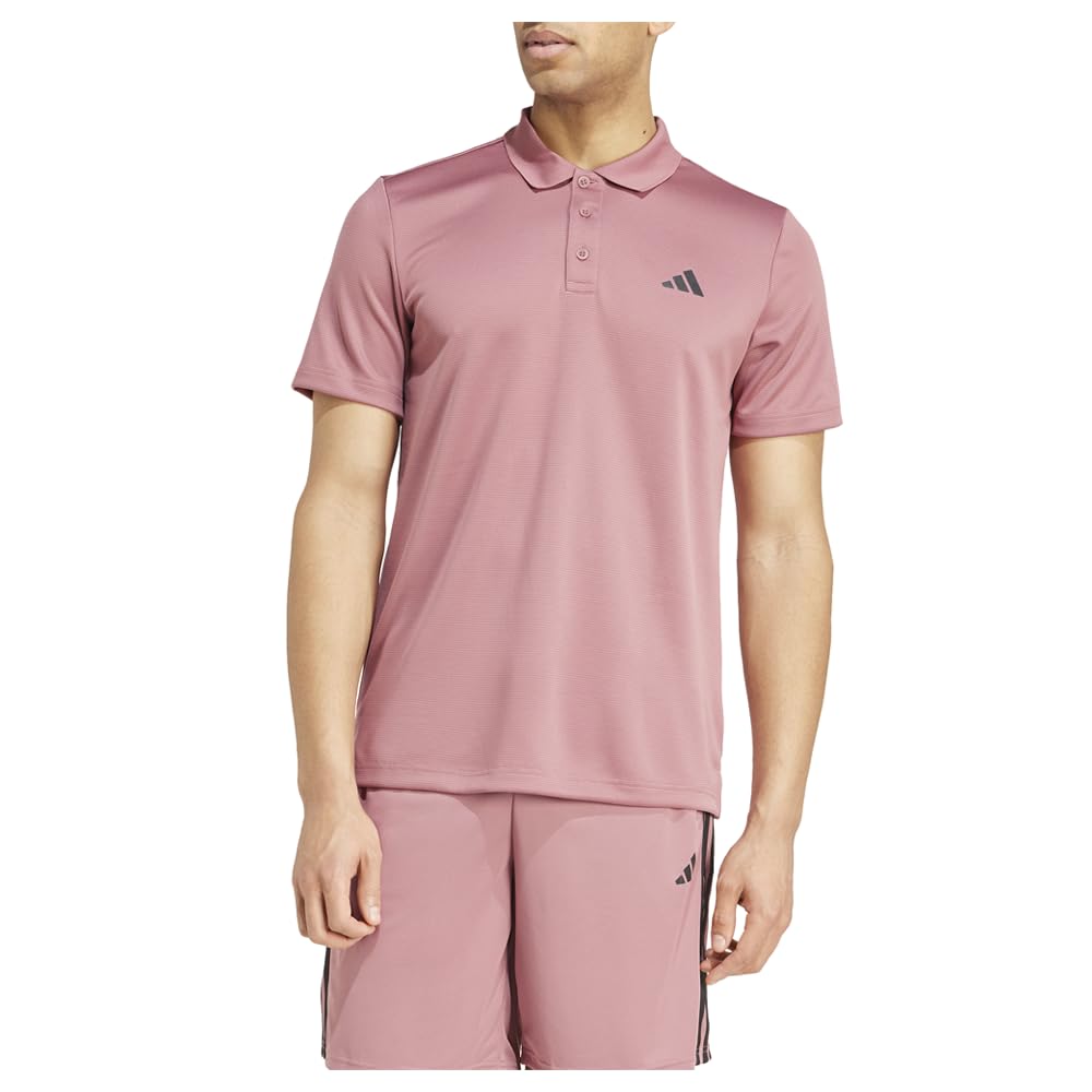 adidas Men's Train Essentials Polo Shirt, Preloved Crimson, S