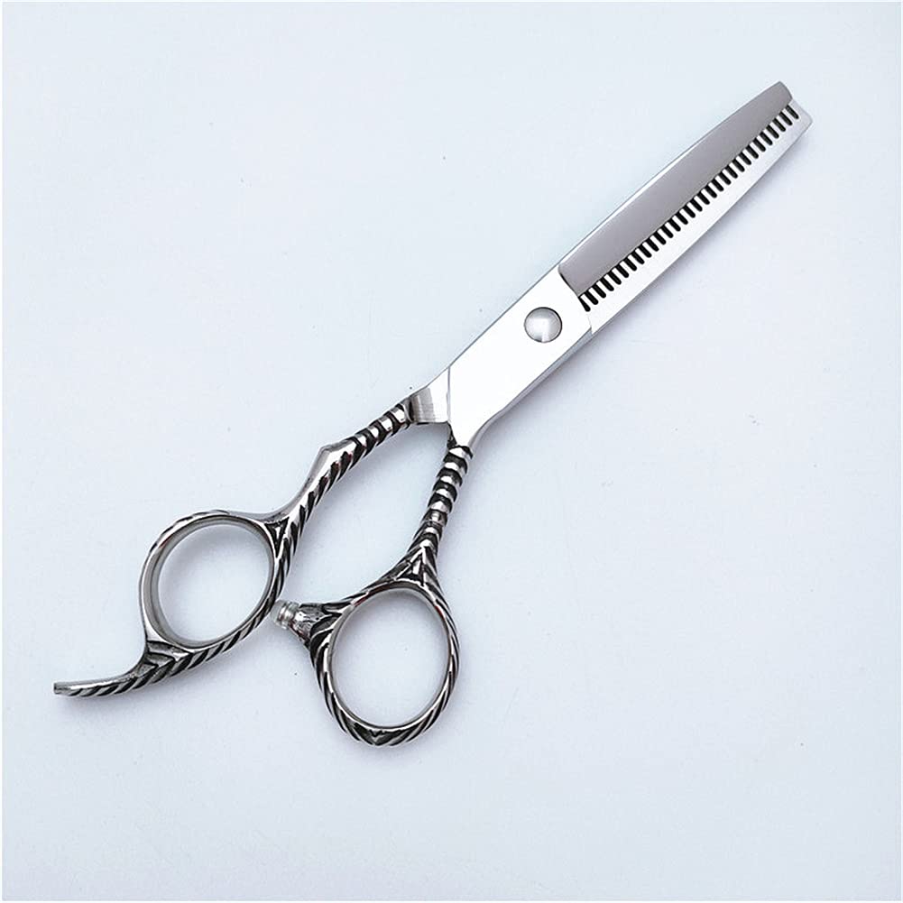 Ciseaux À Couper Les Cheveux Ciseaux Amincissement des Dents Cisailles De Cisailles, Ciseaux De Cheveux en Acier Inoxydable De 6,0 Pouces, pour Hommes Femmes Enfants Animaux Domestiques,5.5 inch
