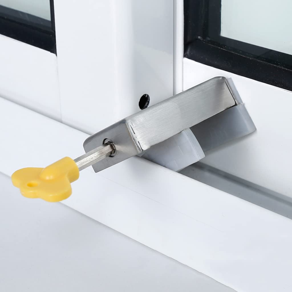 Restrictor de ventana,cerradura de seguridadCerraduras de seguridad for ventanas,Cerraduras de ventanas corredizas Barras de seguridad con llave,Restrictor de ventanas,Seguridad infantil Protección an