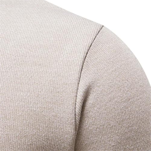 Men's Sweaters Solid Color O-Neck Long Sleeve Knitted Pullovers Sweaters3