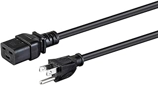 Monoprice Extension Cord - NEMA 5-15P to IEC 60320 C19, 15 Amp, 1875 Watt, 3-Prong, 14AWG, 8 Feet, Black