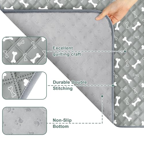 Image of Eterish Reusable Washable Pee Pads for Dogs Large /Extra Large 36'' x 41'' 2 Pack, Absorbent Pet Puppy Dog Training Pads Non-Slip, Waterproof Whelping Potty Pads for Dogs Leak-Proof