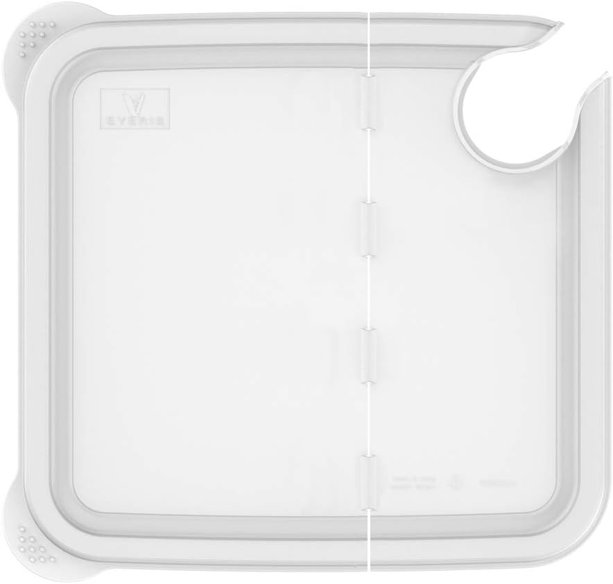 EVERIE Collapsible Hinged Sous Vide Lid Compatible with Anova Nano Sous Vide Cooker and Rubbemaid 12,18,22 Qt Sous Vide Container, Corner Mount (Lid Only)(Container Not Included)
