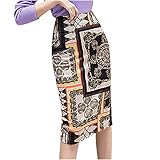 Damen Klassische Leder Rock hoch taillierte Faux Leather Bürorock Bodycon Mini Rock Figurbetont Stretch Bleistiftrock Kurz