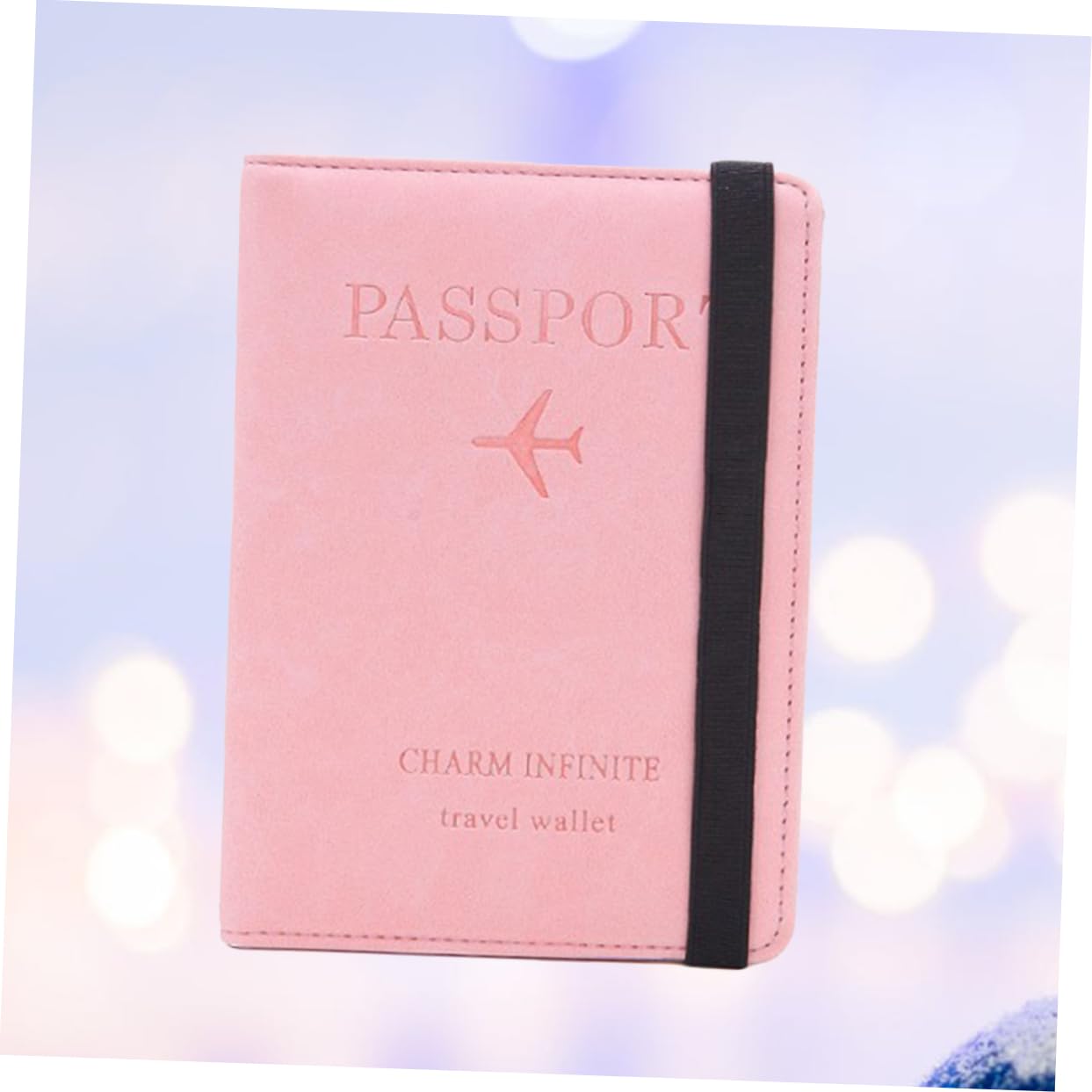 2piezas Cartera RFID para Pasaporte PU Piel Organizador Multi-Funcional Compacto para Viajes y Oficina Color Rosa para Mujeres y Niñas