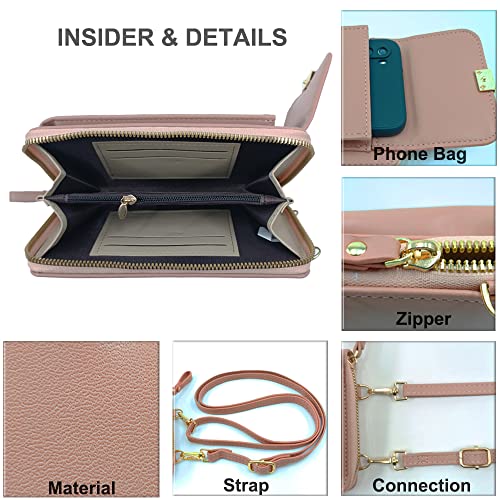 Image of PORT&LOTUS Crossbody Bags for Women Cell Phone Purse Wallet Ladies Small Women's Handbags PU Leather Shoulder Card Holder