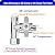 Tee Stop Valve - 3/8 Comp x 3/8 Comp x 1/4 Comp Brass Add-A-Tee Valve,Feed Water Adapter for Refrigerator,Ice Maker,Reverse Osmosis(RO) Water Filters,1/4 Comp Outlet Water Line Splitter