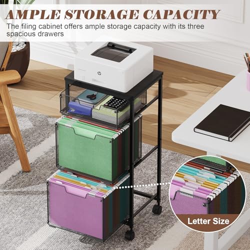 Sbanmao SM-WJTC11-US 3 Drawer Mobile File Cabinet For Home Office thumb #3