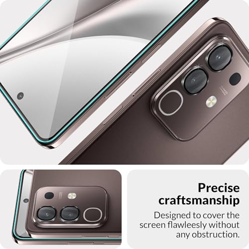 Image of FIRST MART Military-Grade Tempered Glass Camera Lens for Vivo Y31 Pro 5G (6.72 Inch) With Black Camera Ring Guard & Installation Kit | Edge-to-Edge Protector Coverage | Black