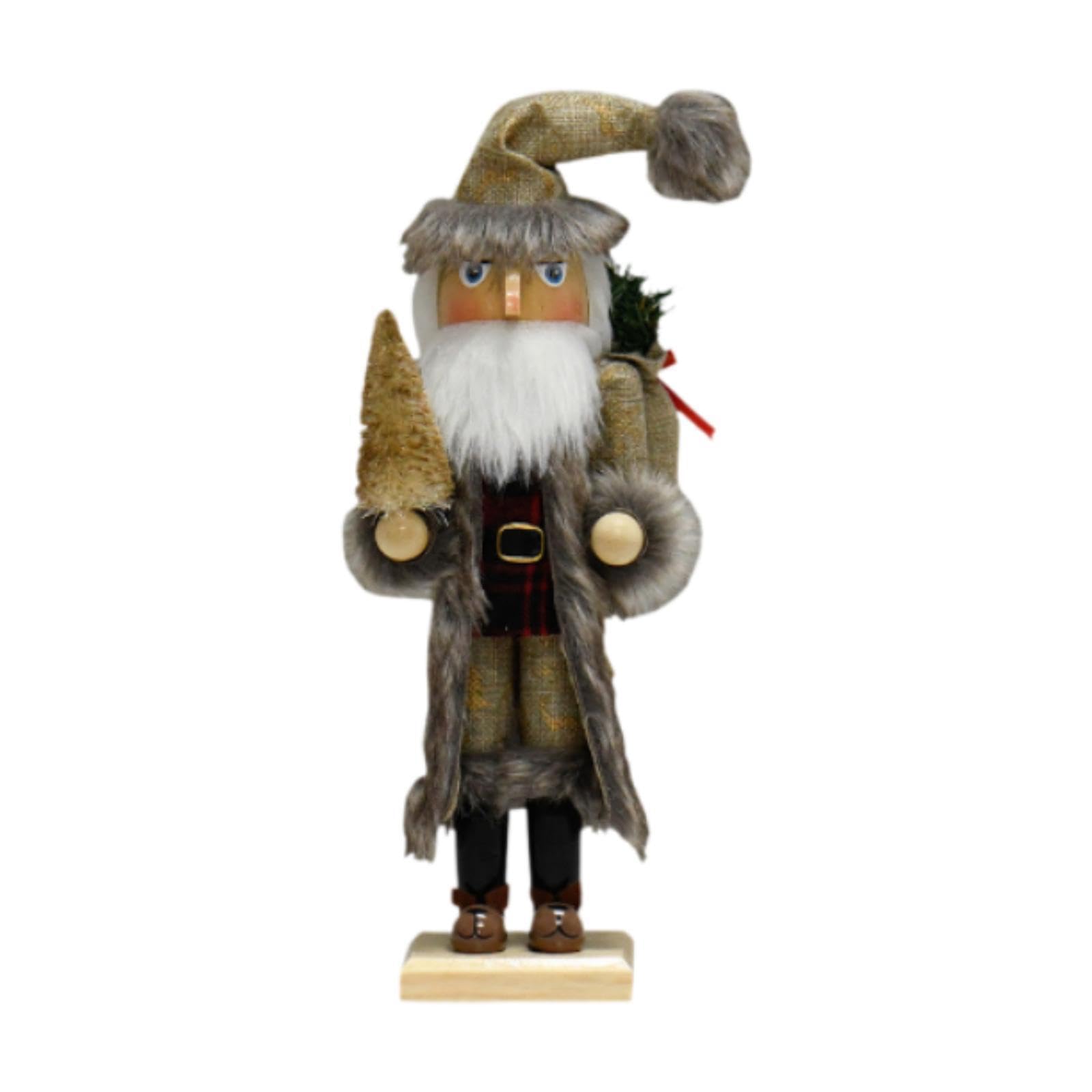 LIXSAZSE Nutcracker Wooden Nutcracker Figure Christmas Indoor Ornament Party Centerpiece Winter Table Decoration Sculptures Indoor Party Winter Table