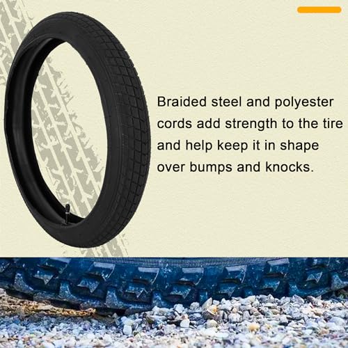 Ruhuo 2 Sets 18X2.125 Bike Tire And Tube, 18 Inch Kids Bike Tire Straight Stem With 2 Levers Compatible With Royalbaby Bmx Bike Joystar Balance Bike Road Bicycle Folding Bike thumb #5