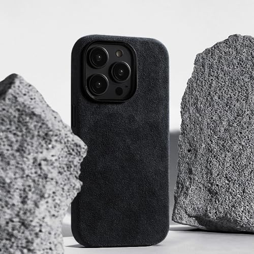 Coque en métal iPhone 13 Pro Max noire anti-rayures aimantée