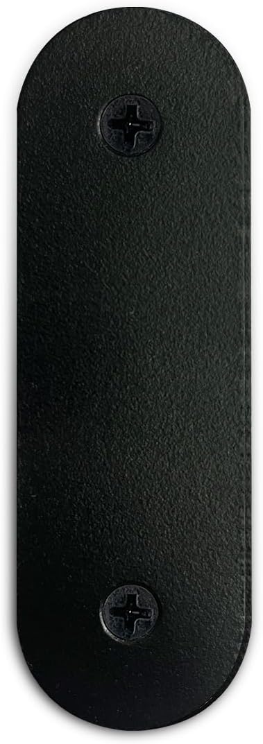 Metal Doorbell Cover Plate, Doorbell Button Location Cover Plate, Old Door Hole and Wires Cover Plate No One Even Notices It (Pack of 1 Black)