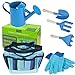 Outils de Jardinage,6 pièces Jardinage des enfants,Ensemble d'outils de jardin extérieur,Ensemble de jardinage pour enfants,Kit de jardinage pour enfants,Ensemble d'outils de jardinage avec sac (bleu)