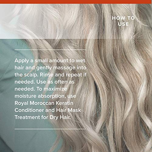 Royal Moroccan Keratin Shampoo Color Protection ( 1000 Ml / 33.8 Oz ) Organic Argan Oil | Moisturizing Keratin Shampoo Paraben & Sulfate Free Argan Oil | Keratin Hair Products. – Treated Hair. #TOP4