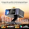 Vidéoprojecteur 4K Supporté 1500 ANSI 38000 Lumen avec Google TV Officiel, Netflix Youtube, Auto Focus, WiFi 6 Bluetooth 5.3, Contrôle Vocal, Rotatif 360°, Home Cinéma Salon et Chambre