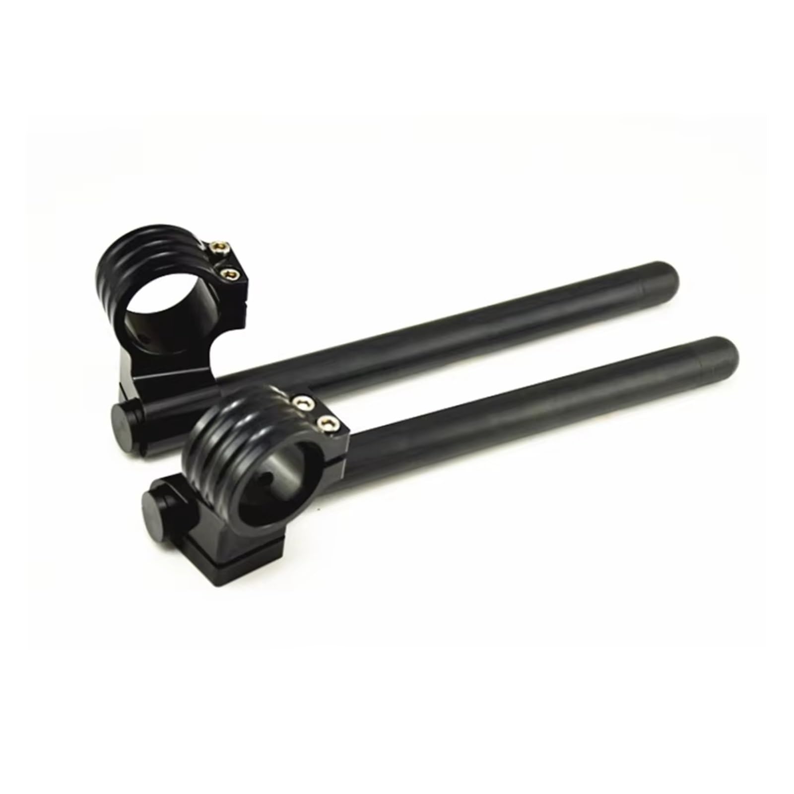 Moto Elevador de Manillar Universal Racing CNC 37MM 41MM 43MM 50MM Clip Ons Horquilla Elevadora Manillar Regular Motocicleta Moto Manillar Elevador(Silver 41mm Riser)