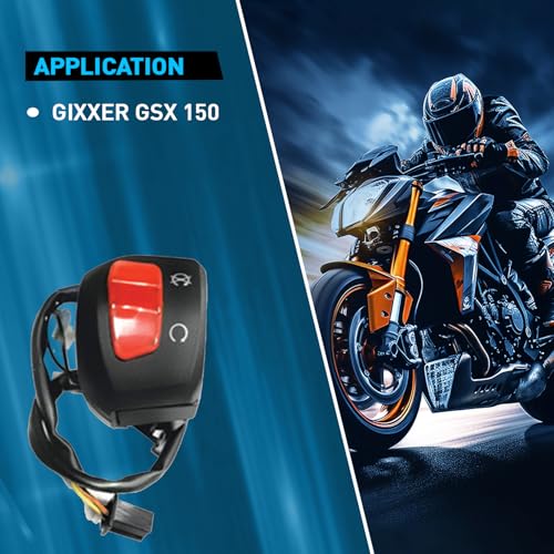 Image of inchUno Minda SW-0666CX Handle Bar Switch (Right Hand Side) With Self Start- 4 Pin Female Coupler, 2 Short Wires For Maruti Suzuki Gixxer GSX 150 inch
