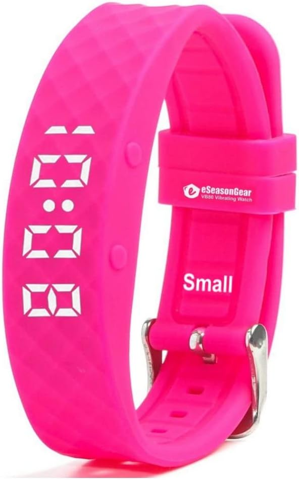 VB80 12 Alarm Vibrating Watch, Silent Vibration Shake Wake ADHD Medication Reminder