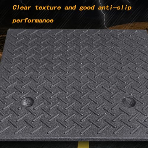 Alfombra umbral inclinada JTPMYFT, rampa para entrada, diseño antideslizante, tamaño 50 x 32 x 9 cm, material caucho-plástico miniatura 5