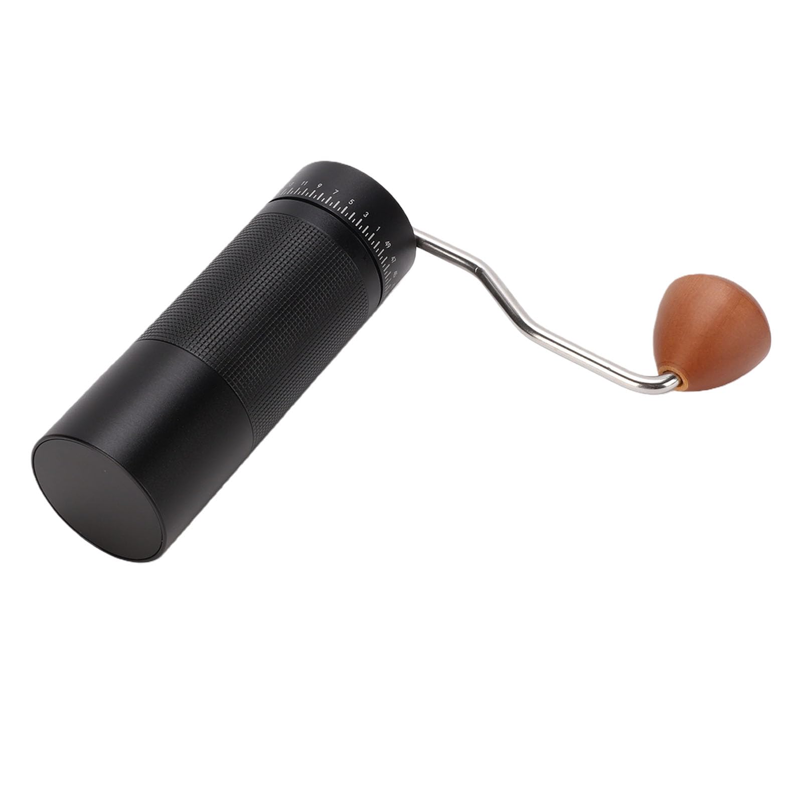 banapoy Molinillo de café Manual, Molinillo de café de Rebabas de Acero Inoxidable, de Manual con Capacidad de 25 G, Diseño Portátil, Grosor Ajustable para, Prensa Francesa, Oficina en Casa