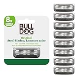 Bulldog 8 count Original Refill, Bulldog Razor Refills, 8ct | Shaving Blades for Men, Steel Blades