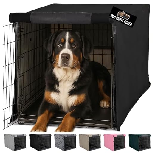 GORILLA GRIP Dog Crate Cover, 48 inch Black
