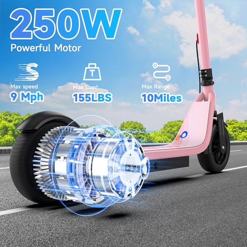 Image of Electric Scooter, 350W-500W Motor, 9 MPH to 22MPH, 10-41 Miles Range, Dual Suspension, Dual Braking, App Control, Foldable Commuter E Scooter for Adults and Teens